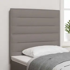 vidaXL Cabeçalho LED Design Lignes Taupe 80 cm Tissu pas cher