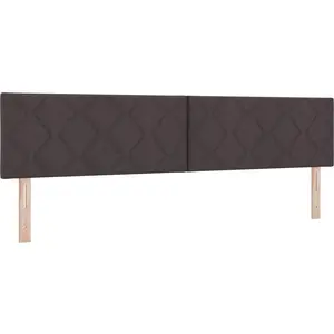 Tête De Lit Avec Des Lumières À Led Marron 200 Cm Tissu Vidaxl