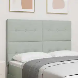 Vidaxl luminaire de tête led gris clair 72 cm velours pas cher