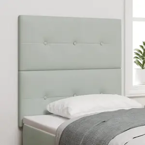 vidaXL Lumière de Tête de Lit LED Gris Clair 90 cm Velours pas cher