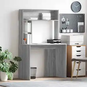 vidaXL Bureau Sonoma gris 91 x 50 x 149 cm Bois d'ingénierie pas cher