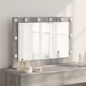 vidaXL Miroir de vanité avec miroir Gris Sonoma 80 x 55 x 18 cm