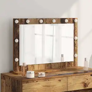 vidaXL Miroir de vanité  Bois ancien Bois récupéré solide et verre