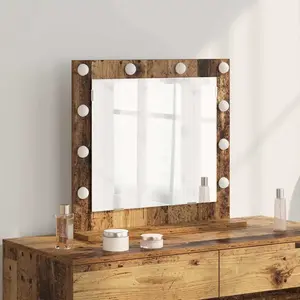 vidaXL Miroir de lavabo à angle droit en vieux bois 60 x 55 x 18 cm