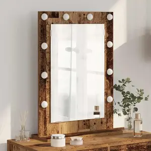 Comparateur de prix : vidaXL Miroir de vanité Rectangulaire Bois ancien 70 x 50 x 18 cm