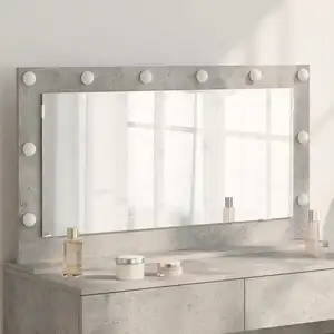 vidaXL Miroir de vanité  Gris béton Béton 100 x 55 x 18 cm Miroir pas cher