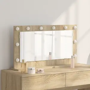 vidaXL Miroir de vanité Chêne Sonoma Bois d'ingénierie, Verre pas cher