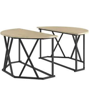 vidaXL Table basse Sonoma Chêne 80X80X42 Cm Avec Bois d'Ingénierie Lumarko ! pas cher