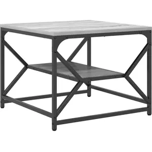 vidaXL Table basse Gris Sonoma 51 x 50 x 40 cm pas cher