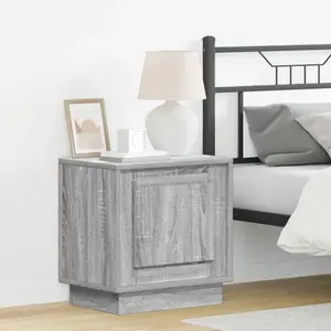 Cabinet De Chevet Avec 2 Pcs Gris 44 X 34,5 X 45 Cm Vidaxl pas cher