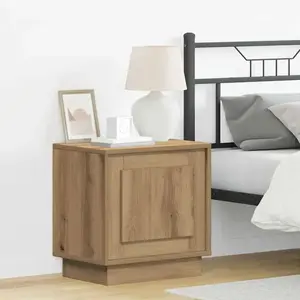 Cabinet De Chevet Avec 2 Pcs Chêne Artisanal 44 X 34,5 X 45 Cm Vidaxl pas cher