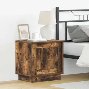 Cabinet De Chevet Avec Chêne Fumé 44 X 34,5 X 45 Cm Vidaxl pas cher