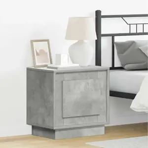 Cabinet De Chevet Avec Gris Béton 44 X 34,5 X 45 Cm Vidaxl pas cher
