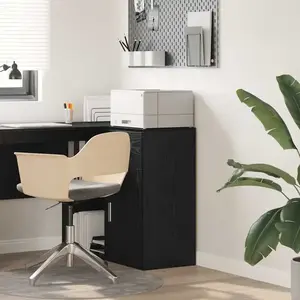 vidaXL Cabinet de Rangement en Chêne Noir  Chêne Noir pas cher