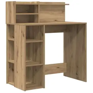 vidaXL Bureau chêne artisanal 90x48x101,5 cm en bois d'ingénierie pas cher