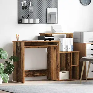 vidaXL Bureau Bois Ancien 120,5 x 44 x 88,5 cm Bois d'ingénierie pas cher
