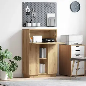 vidaXL Bureau d'écriture en chêne artisanal Chêne artisanal pas cher