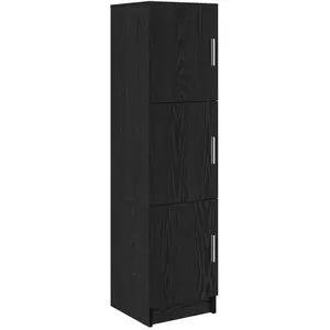 vidaXL Buffet en chêne noir  Chêne noir MDF et placage en bois Moyen pas cher