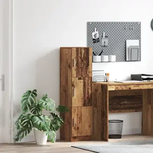 vidaXL Buffet marron Bois usé Faux bois Compact Buffet marron pas cher