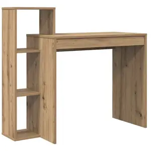 vidaXL Bureau d'ordinateur Chêne artisanal Bois d'ingénierie Standard pas cher