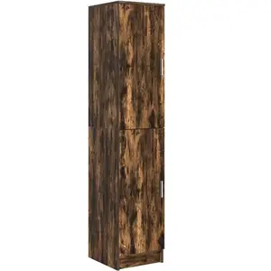 vidaXL Buffet Chêne fumé Bois d'ingénierie Grand Buffet Rectangulaire pas cher