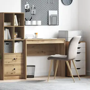 vidaXL Bureau d'écriture  Chêne artisanal Panneau de particules Moyen pas cher