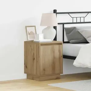 Cabinet De Chevet Avec 2 Pcs Chêne Artisanal 39 X 34.5 X 50 Cm Vidaxl pas cher