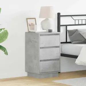 Cabinet De Chevet Avec Tiroir Avec Gris Béton 39 X 34,5 X 65 Cm Vidaxl pas cher