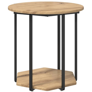 Comparateur de prix : Vidaxl - Ensemble De Tables D'Appoint 2 Pcs Chêne Artisanal Et Noir