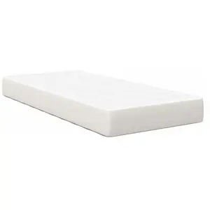 vidaXL Matelas à ressorts ensachés Crème Moyenne 90x200x20 cm Tissu pas cher