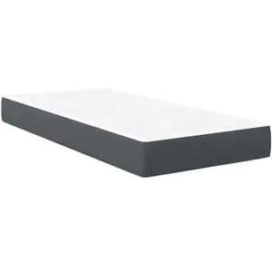 vidaXL vidaXL Matelas à ressorts ensachés Gris Foncé Mi-ferme 80x200x20 cm Tissu pas cher