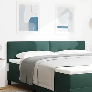 vidaXL Tête de lit LED avec des lumières à LED Vert 180 cm Polyester pas cher