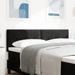 vidaXL Vidaxl Tête De Lit Led Capitonnée Noire 72 Cm Velours pas cher