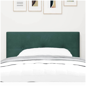 vidaXL Cabeça de Cama LED Com Botões em Veludo Verde Escuro de 80 cm pas cher
