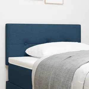 vidaXL Tête de lit LED vitaXL Capitonnée Bouton Bleue 90 cm Tissu pas cher