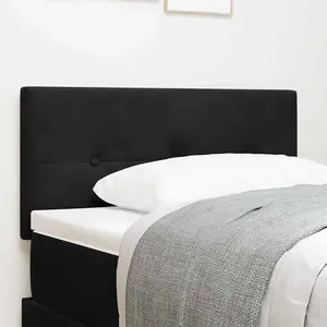 vidaXL Tête de lit LED Capitonnée en Velours Noir 80 cm pas cher
