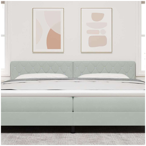 Vidaxl tête de lit led avec tête de lit gris clair 200 cm polyester pas cher