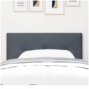 vidaXL Tête de lit LED capitonnée en gris foncé 100 cm en velours pas cher