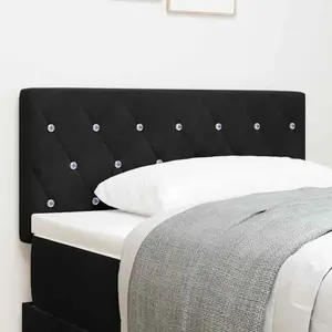 vidaXL Tête de lit LED avec des lumières à LED Noir 100 cm Polyester pas cher