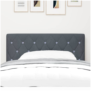 vidaXL Tête de lit LED avec tête de lit Gris foncé 100 cm Polyester pas cher