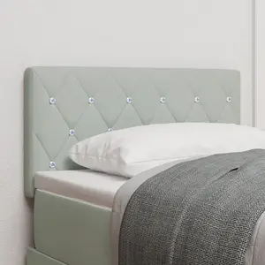 vidaXL Tête de lit LED avec tête de lit Gris clair 80 cm Polyester pas cher