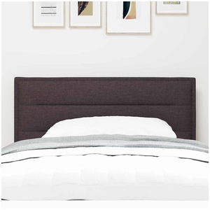 vidaXL Tête de lit LED Design Lignes Marron Foncé 100 cm Tissu pas cher