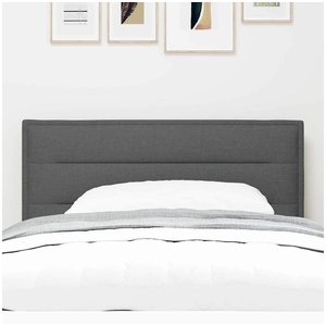 vidaXL Tête de Lit LED Design Lignes Gris Foncé 80 cm Tissu pas cher