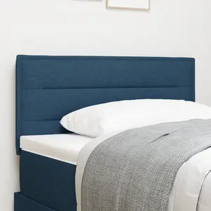 vidaXL Tête de lit design lignes  bleue 80 cm tissu pas cher