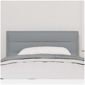 vidaXL Tête de lit LED Design Lines Gris Clair 90 cm Tissu pas cher