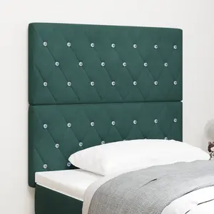 Tête De Lit En Velours Vert Foncé 100 Cm Velours Vidaxl pas cher