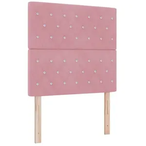 vidaXL Tête de lit Rose 90 cm Velours pas cher