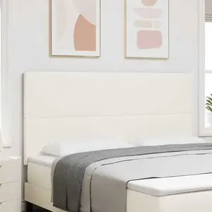 vidaXL Tête de lit Crème 180 cm Tissu en velours côtelé pas cher