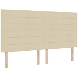 vidaXL Vidaxl Tête De Lit Lignes Élégantes Crème 180 Cm Tissu pas cher