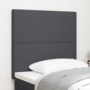 vidaXL Tête de lit Gris foncé 80 cm Tissu en velours côtelé pas cher